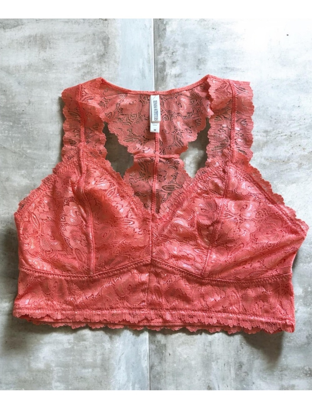 Zenana Coral Lace Racerback Bralette NWOT